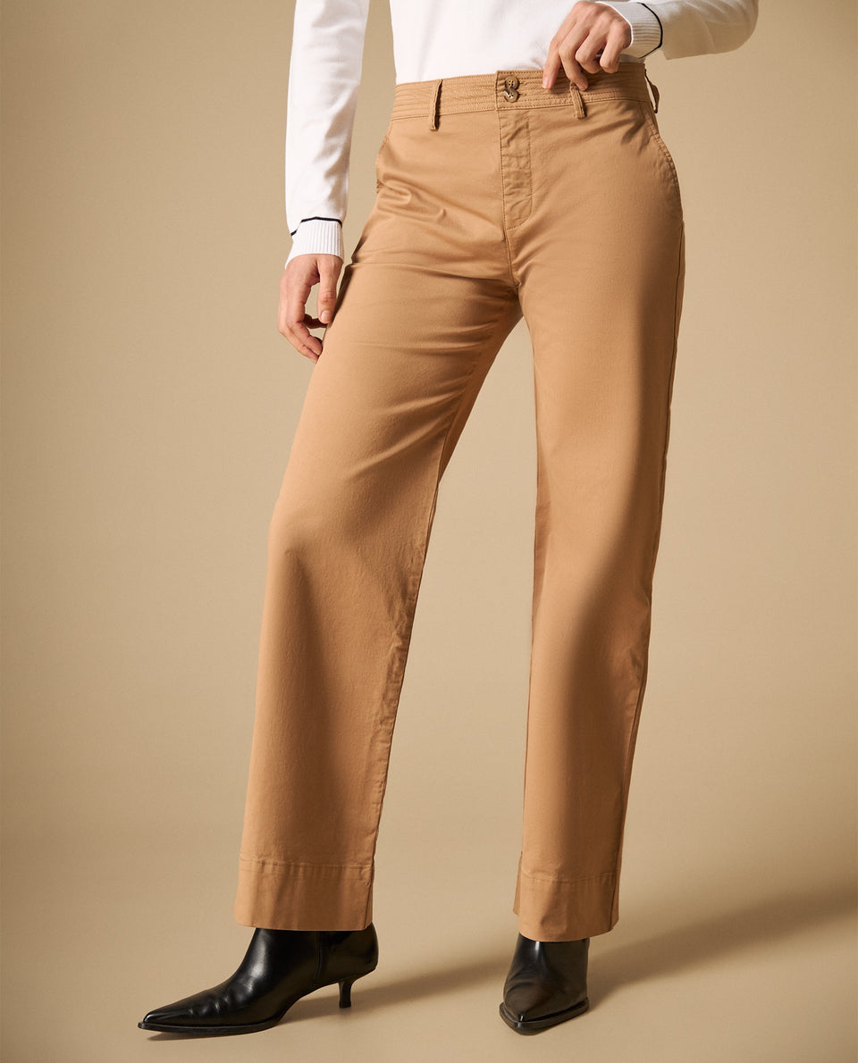 Pantalón de talle alto con corte recto para mujer - Café 34_431H005_CAF171324_3