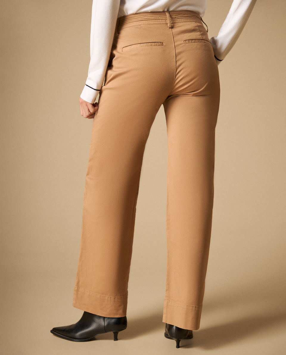 Pantalón de talle alto con corte recto para mujer - Café 34_431H005_CAF171324_5