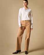 Pantalón de talle alto con corte recto para mujer - Café 34_431H005_CAF171324_7