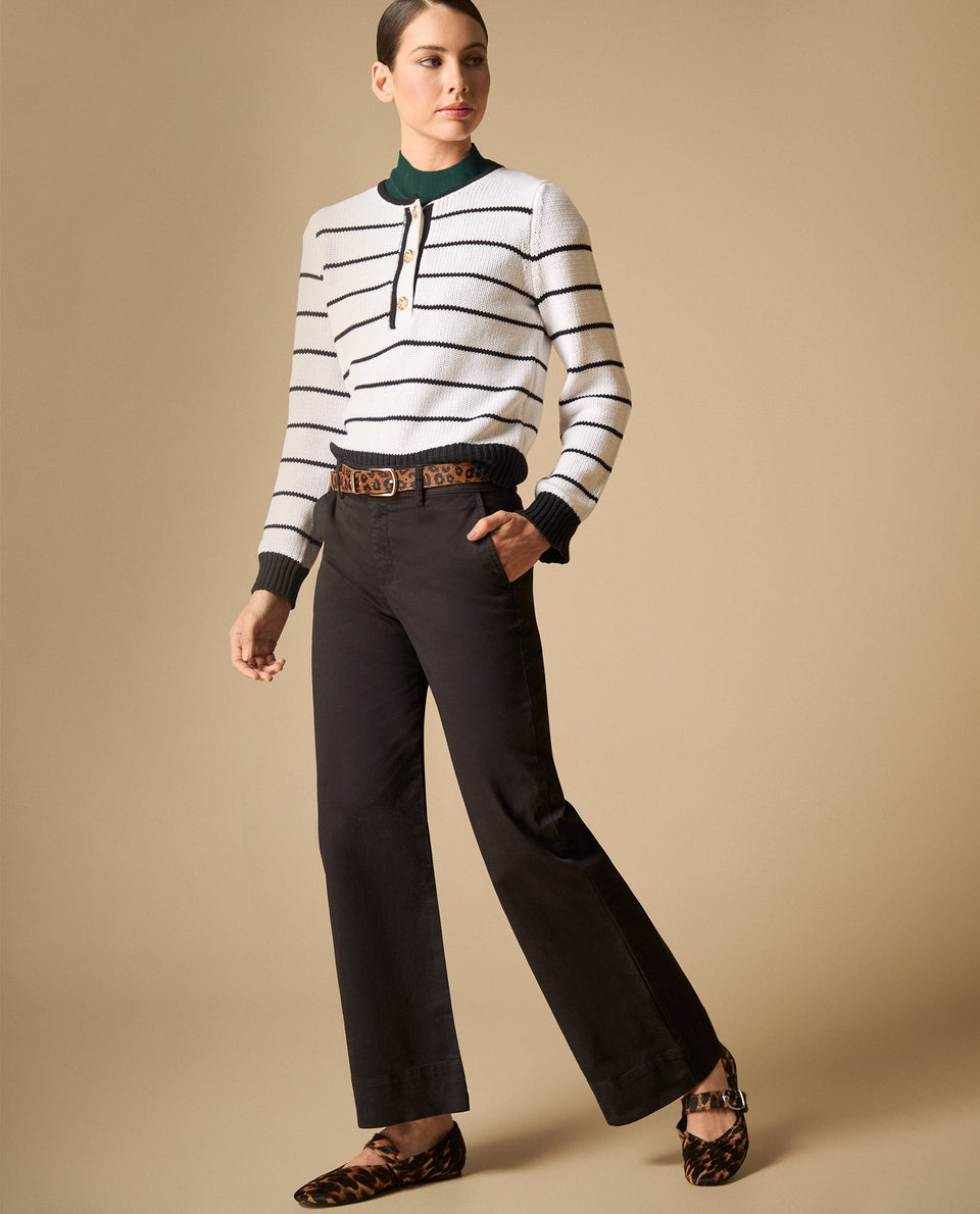 Pantalón de talle alto con corte recto para mujer - Negro 34_431H005_NEG190303_7