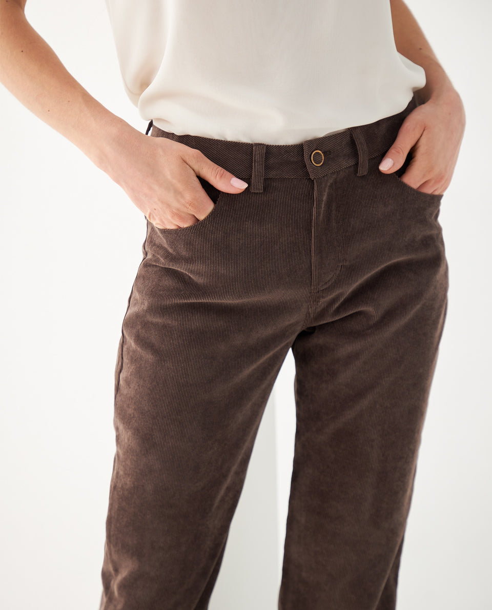Pantalón en corduroy para mujer - Café 34_432F003_CAF181222_5