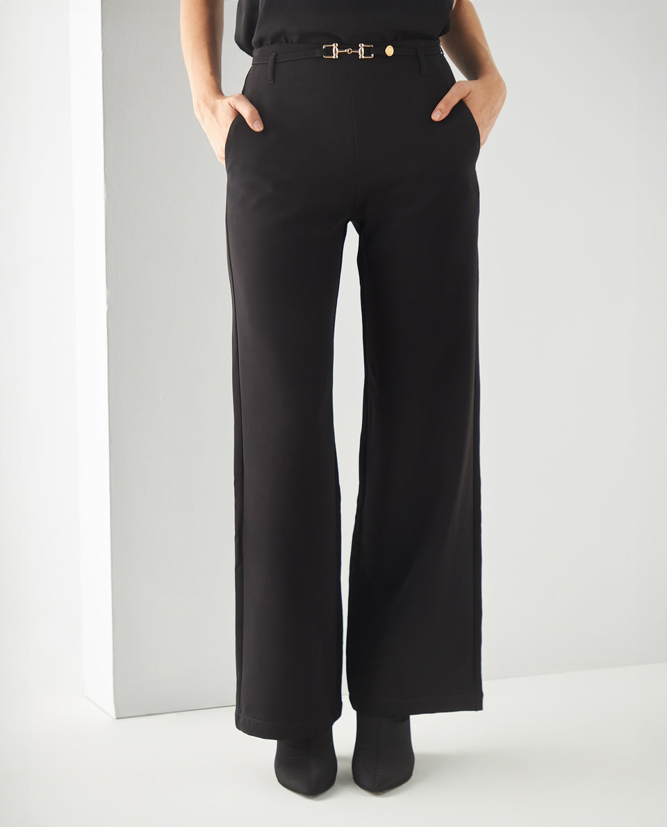 Pantalón bota amplia para mujer - Negro 34_432F008_NEG190303_3
