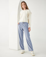 Pantalón de bota recta fluida para mujer - Azul 34_432F009_AZU193922_0