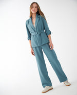 Pantalón de bota recta para mujer - Verde 34_432F012_VER184612_6