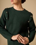 Suéter cuello alto con detalles metálicos para mujer - Verde 34_461H201_VER175641_3