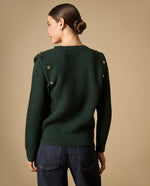 Suéter cuello alto con detalles metálicos para mujer - Verde 34_461H201_VER175641_5