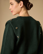 Suéter cuello alto con detalles metálicos para mujer - Verde 34_461H201_VER175641_6