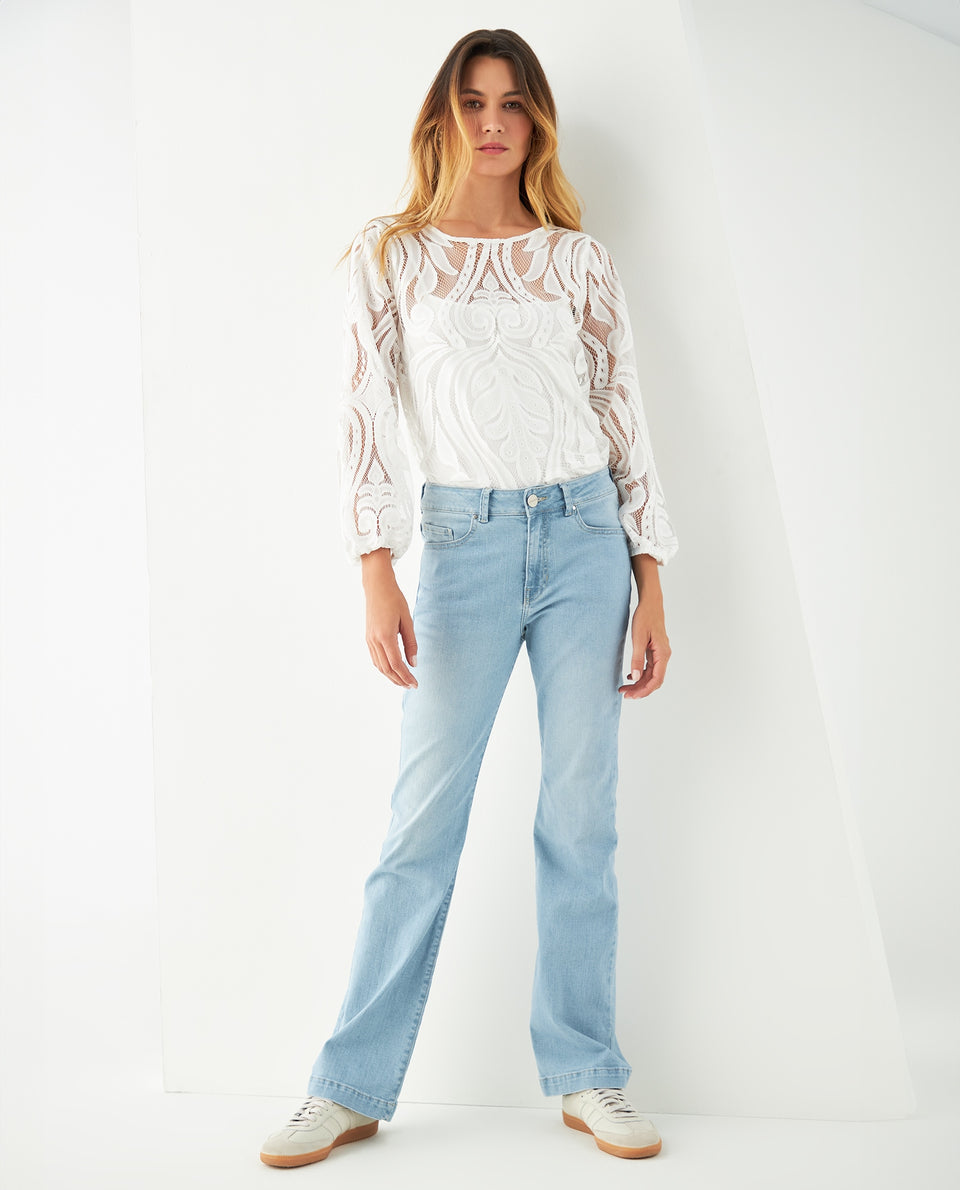 Jean Flare cinco bolsillos para mujer - Azul 34_471F004_AZU114604_6