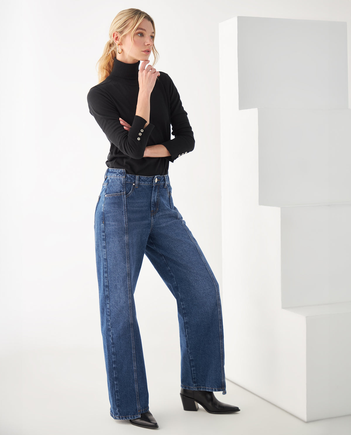 Jean Wide Leg con cortes delanteros para mujer - Azul 34_472F005_AZU193933_0