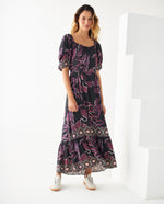 Vestido midi estampado para mujer - Morado 34_491F007_MOR192524_0