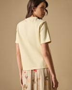 Camiseta manga corta con bordados florales para mujer - Amarillo 34_601H216_AMA120714_6