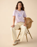 Camiseta con apliques de lentejuelas para mujer - Morado 34_605F355_MOR163812_7