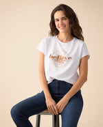 Camiseta de estampado con relieve para mujer - Blanco 34_605F363_BLA114202_0