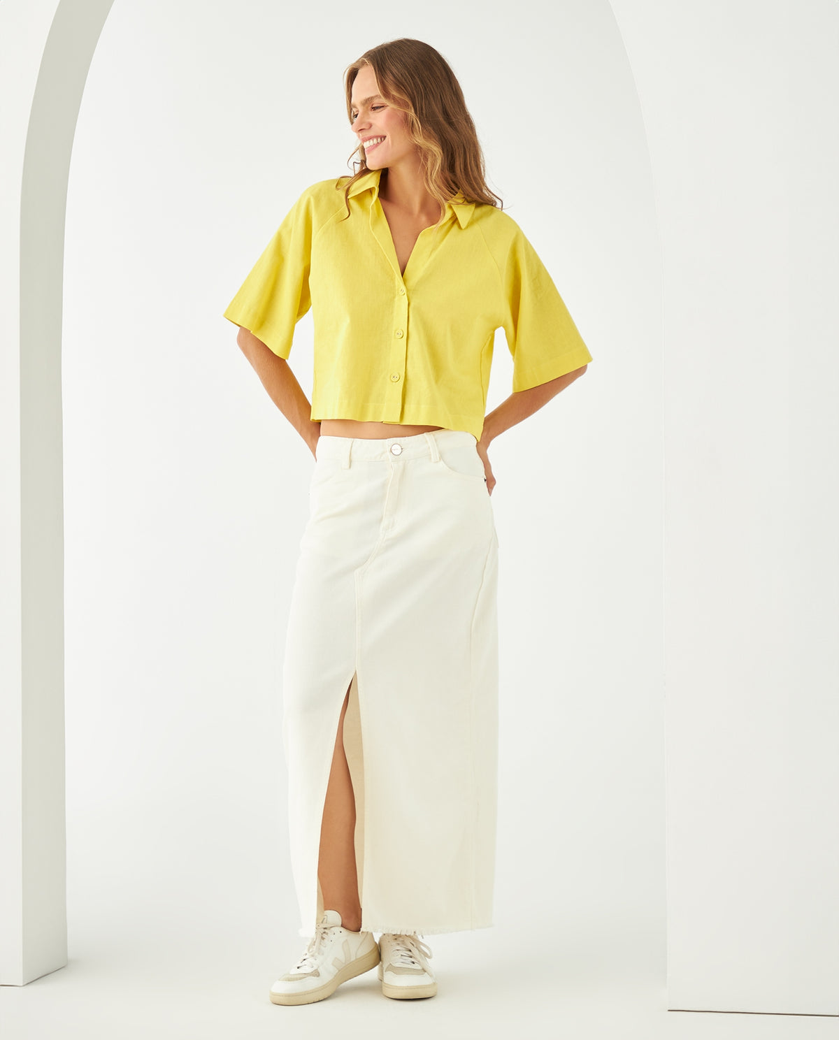 Camisa manga corta para mujer - Verde 34_611F036_VER140647_0
