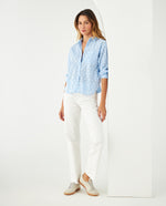 Camisa con detalles bordados para mujer - Azul 34_611F044_AZU153920_0