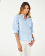 Camisa con detalles bordados para mujer - Azul 34_611F044_AZU153920_3
