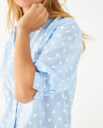 Camisa con detalles bordados para mujer - Azul 34_611F044_AZU153920_4