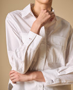 Camisa clásica con bolsillos frontales para mujer - Blanco 34_611H021_BLA114001_4