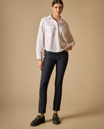 Camisa clásica con bolsillos frontales para mujer - Blanco 34_611H021_BLA114001_7