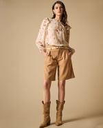 Camisa manga abullonada con estampado floral para mujer - Blanco 34_611H028_BLA114202_7