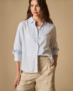 Camisa oversized manga larga para mujer - Azul 34_611H068_AZU133920_3