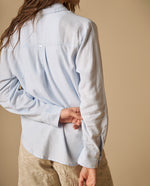 Camisa oversized manga larga para mujer - Azul 34_611H068_AZU133920_5