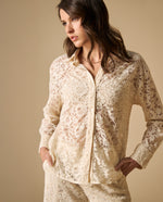 Camisa manga larga con detalles florales para mujer - Crudo 34_611H216_CRU110110_0