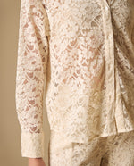 Camisa manga larga con detalles florales para mujer - Crudo 34_611H216_CRU110110_3