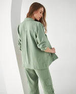 Camisa tipo chaqueta para mujer - Verde 34_612F012_VER176323_4