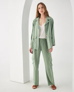 Camisa tipo chaqueta para mujer - Verde 34_612F012_VER176323_5