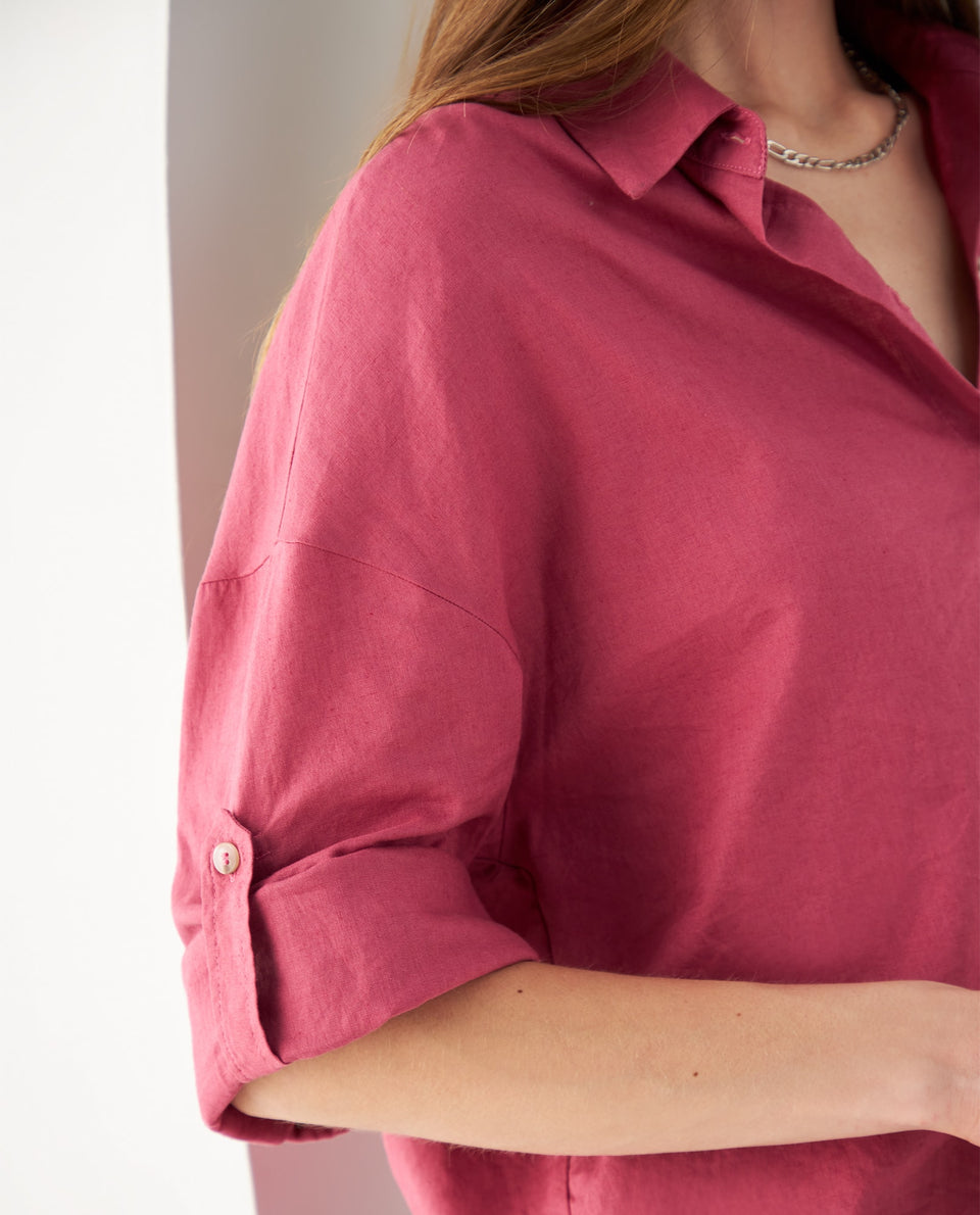 Camisa de manga Largo graduable para mujer - Rosa 34_612F017_ROS171723_3