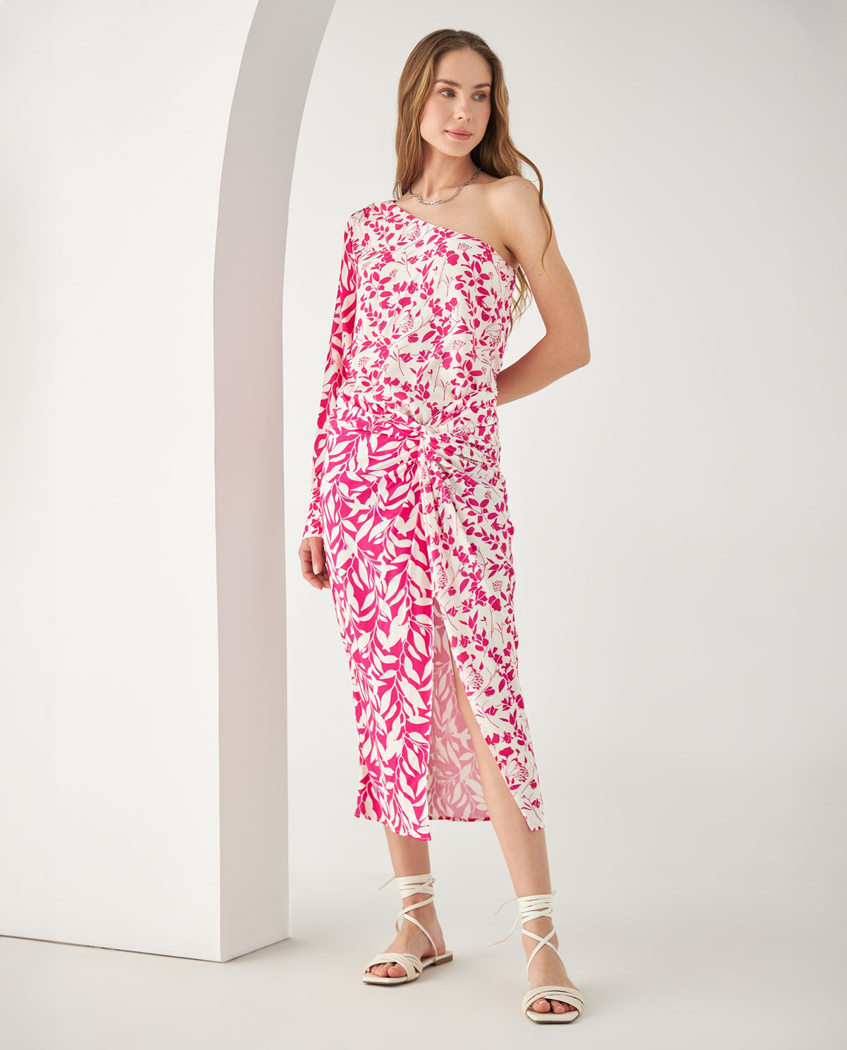 Camisa con estampado de flores para mujer - Rosa 34_612F020_ROS172034_0