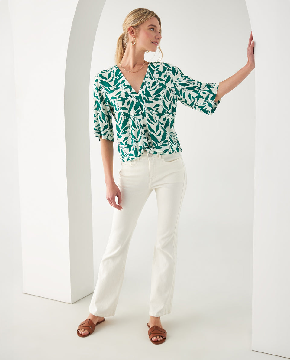 Camisa de tela fluida para mujer - Crudo 34_612F021_CRU110602_5
