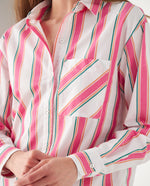 Camisa con diseño a rayas para mujer - Blanco 34_612F028_BLA114001_3