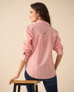 Camisa con diseño a rayas para mujer - Naranja 34_615F036_NAR171544_4