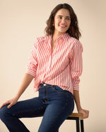 Camisa con diseño a rayas para mujer - Naranja 34_615F036_NAR171544_6