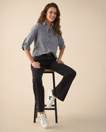 Camisa con bordados localizados para mujer - Gris 34_615F310_GRI171310_5