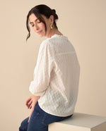 Camisa cuello redondo con bolero para mujer - Blanco 34_615F316_BLA110700_4