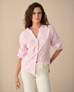 Camisa con escote en V para mujer - Rosa 34_615F320_ROS171927_0