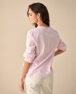 Camisa con escote en V para mujer - Rosa 34_615F320_ROS171927_4