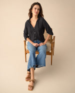 Camisa con bolero en cuello para mujer - Negro 34_615F328_NEG194003_6