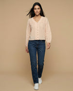 Camisa con escote en V para mujer - Beige 34_615F329_BEI130607_5