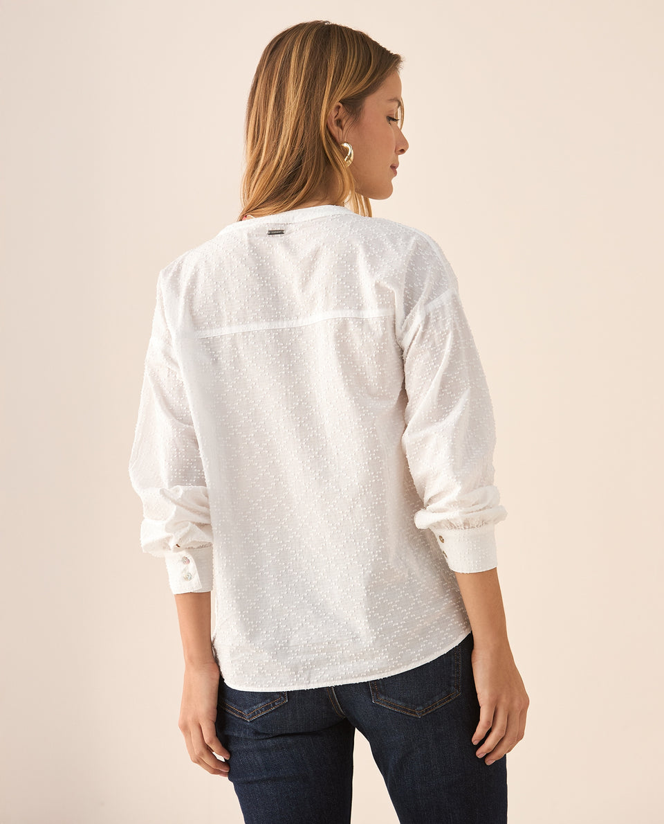 Camisa de manga 3/4 para mujer - Crudo 34_615F330_CRU110107_4
