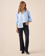 Camisa manga larga con volumen para mujer - Azul 34_615F331_AZU164019_5