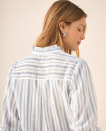 Camisa de diseño a rayas para mujer - Azul 34_615F334_AZU144123_5
