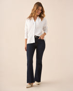 Camisa de cuello neru para mujer - Blanco 34_615F335_BLA110700_7