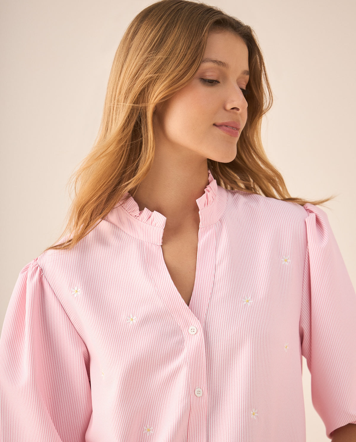 Camisa de cuello neru con bolero para mujer - Naranja 34_615F340_NAR151058_3