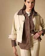 Chaqueta cropped con botones metálicos para mujer - Blanco 34_621H001_BLA110601_0
