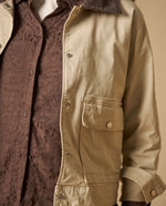 Chaqueta cropped con botones metálicos para mujer - Blanco 34_621H001_BLA110601_4