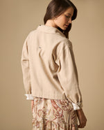 Chaqueta camisa oversized con botones para mujer - Beige 34_621H013_BEI151306_5